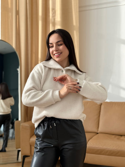 Теплий світшот з коміром