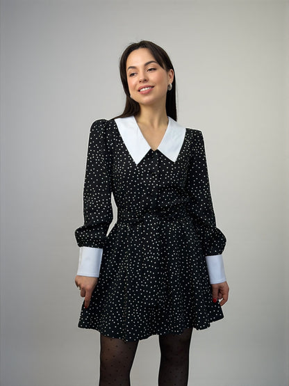 Сукня з контрастним коміром